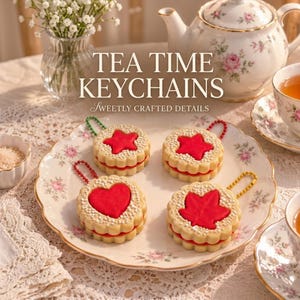 3D-utskriven Jam Cookie Fidget Clicker-nyckelring | Mekanisk brytare, Tea Time Biscuit-design