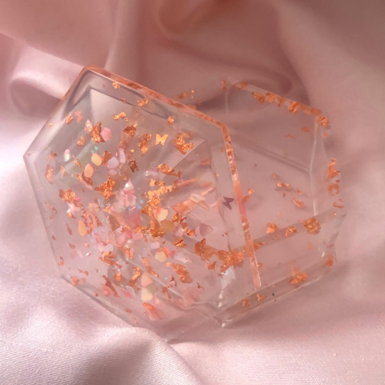 Rose Gold Handmade Resin Trinket Gift Etsy