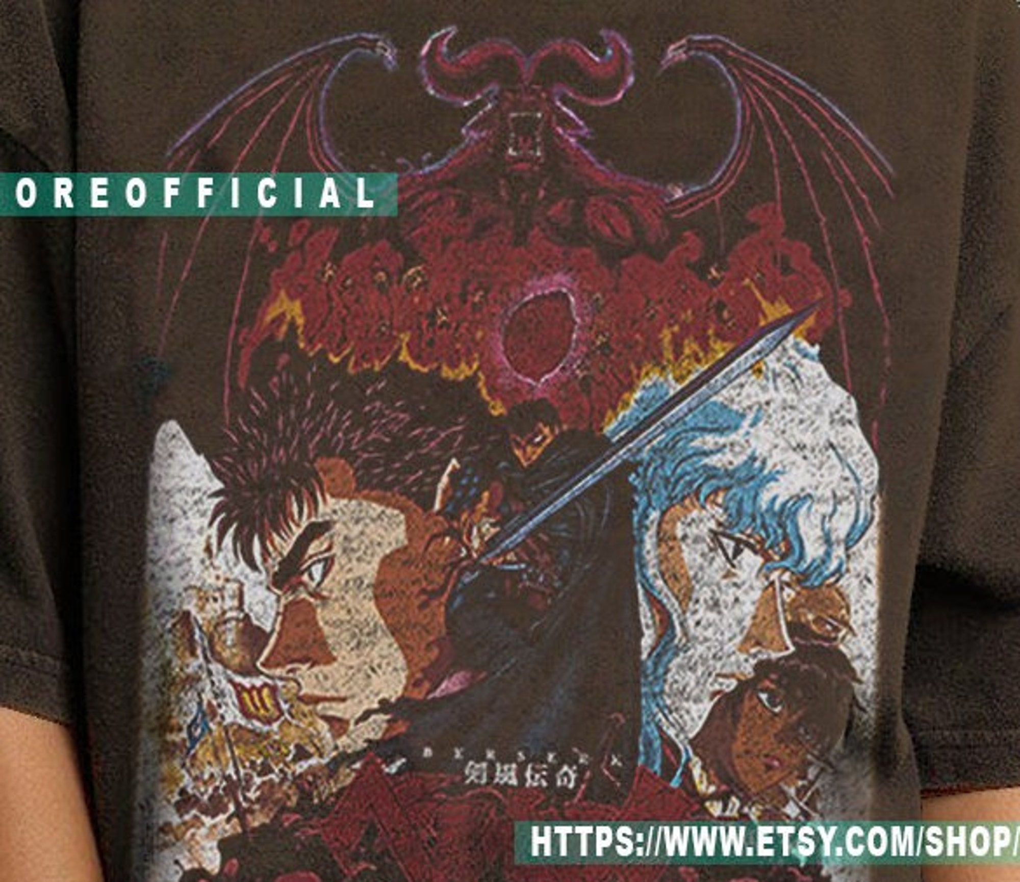 Discover Best Seller!! Berserk Soundtrack Vintage Style Anime Shirt