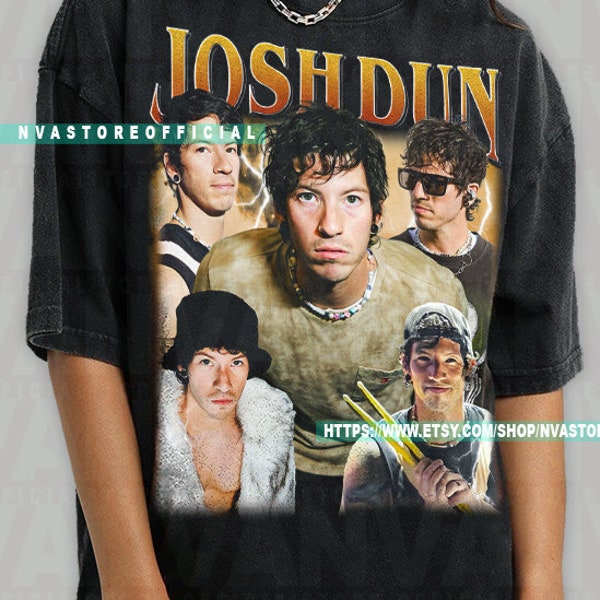 Camicia vintage limitata Josh Dun, batterista, regalo per donna e uomo T-shirt unisex