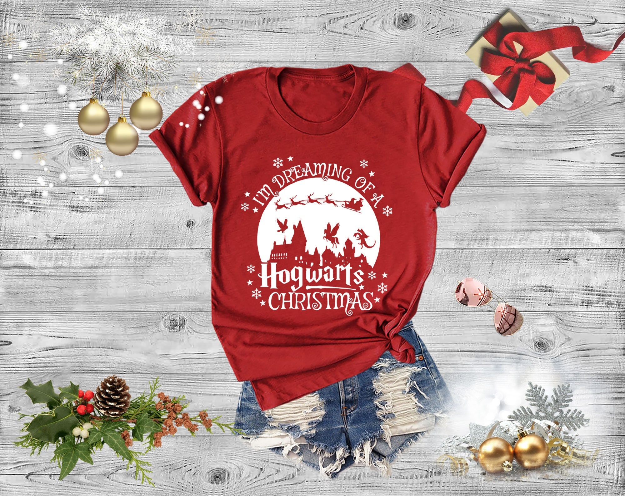 Buffalo Plaid Harry Potter I'm Dreaming Of A Hogwarts Christmas Shirt -  Trends Bedding