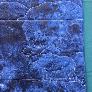 Moose in Lake placemats style #2: Hearth and Home collection
