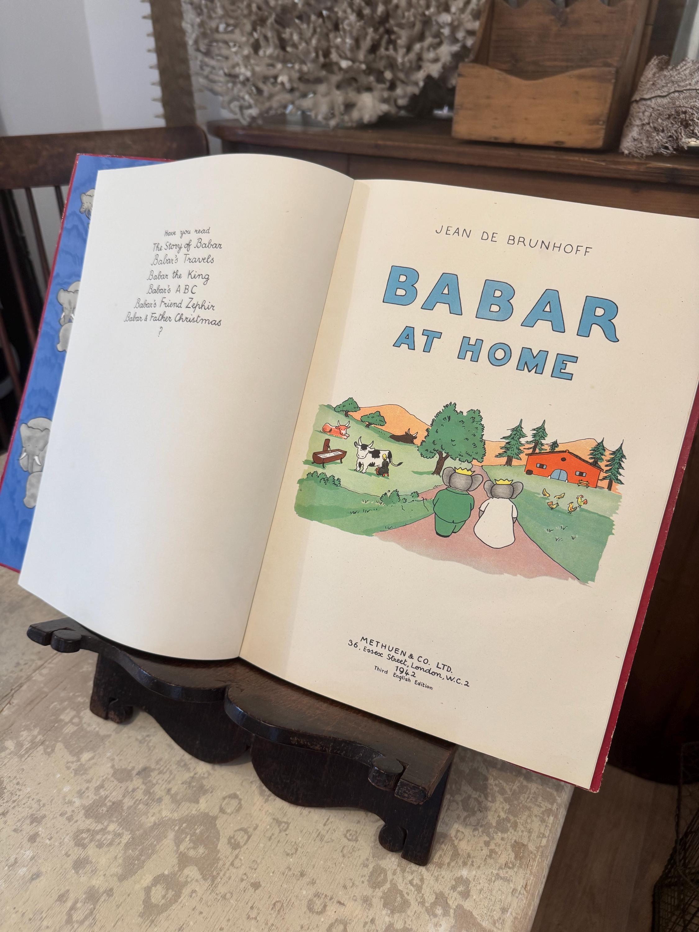 Babar R Home Babar at Home by Jean De Brunhoff. 1942 Third English Edition. - Etsy