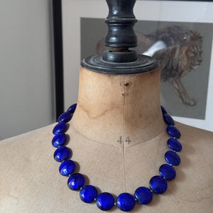 Stunning cobalt blue Murano glass necklace.