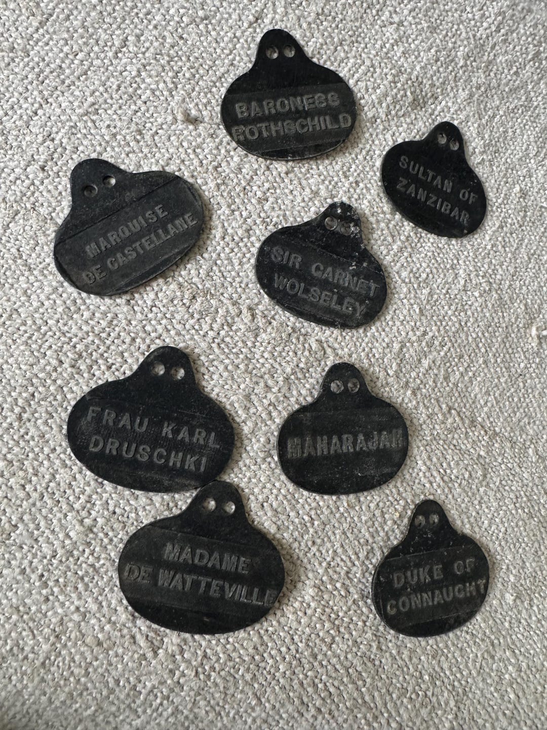 John Pinches Acme Metal Plant Labels, These Are for Rose Varieties and ...
