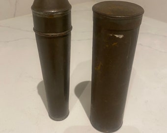 Vintage icing nozzles in tin cases.