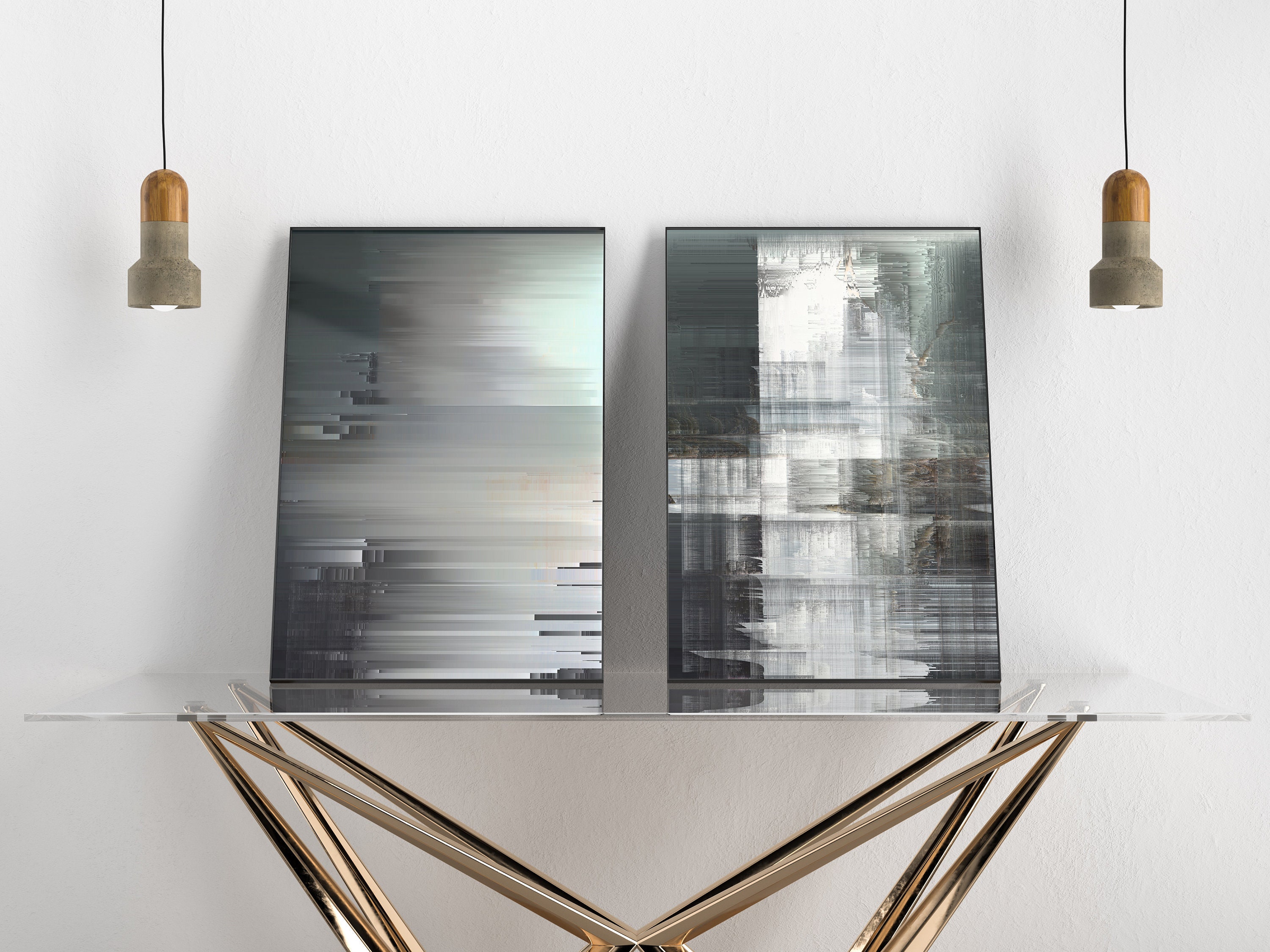 Fine Art Print set of 2 // Glitch 72 untitled Abstracted Etsy UK