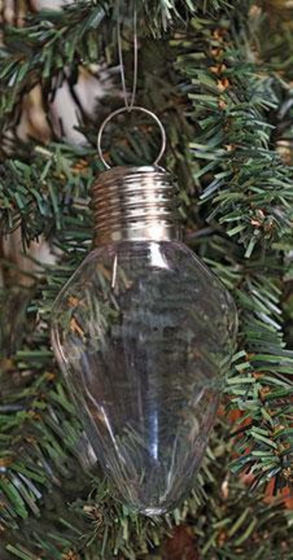 Clear Teardrop Bulb Ornament Etsy