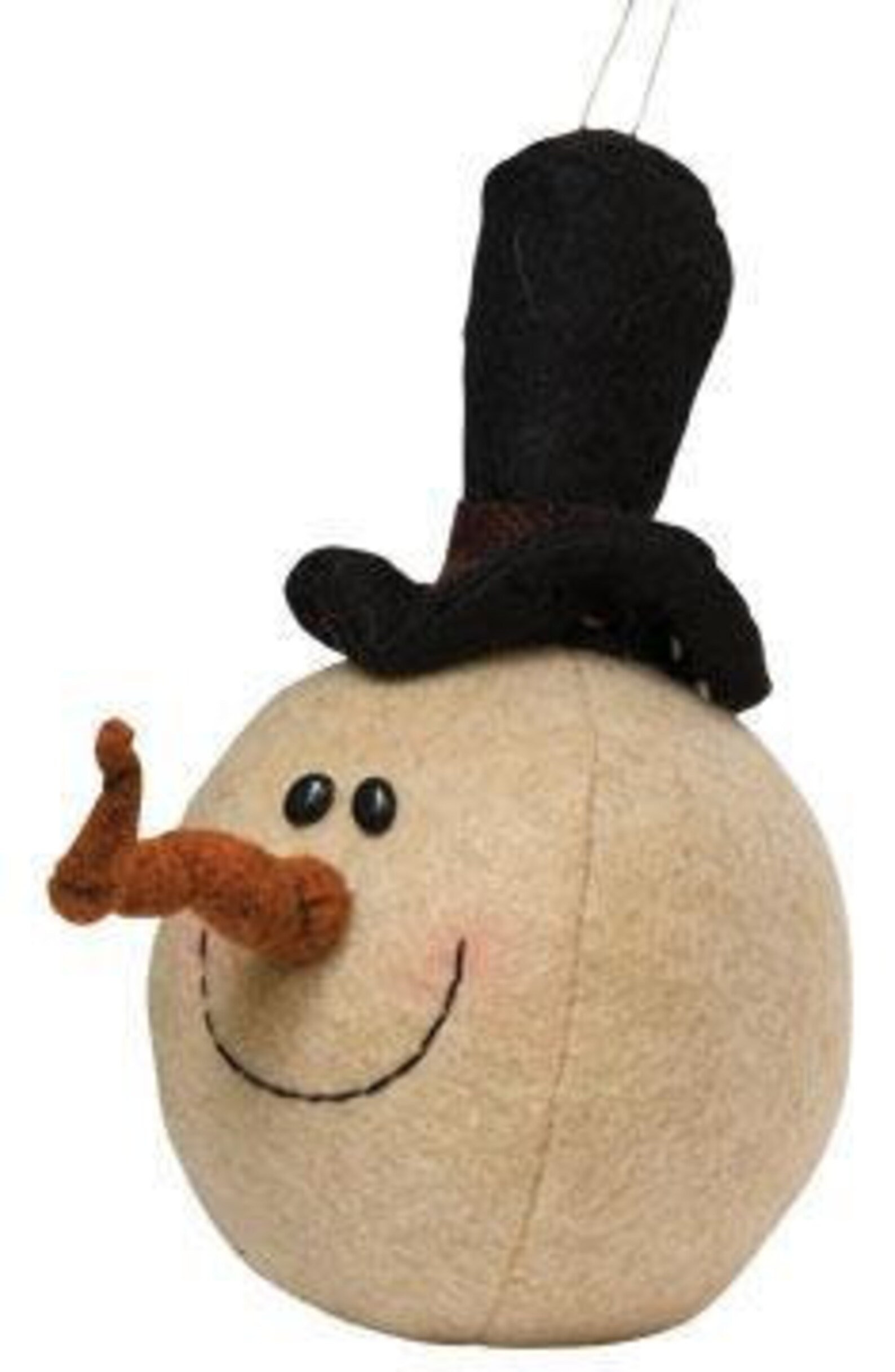 Fabric Snowman Head Ornament Etsy