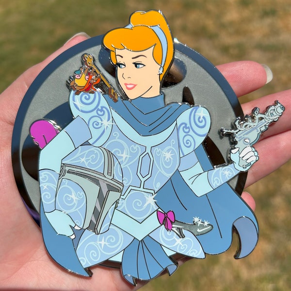 Mandalorian Cinderella Fantasy Pin Star Wars Pin & Cinderella Pin Princess Cinderella Pin Mandalorian Pin