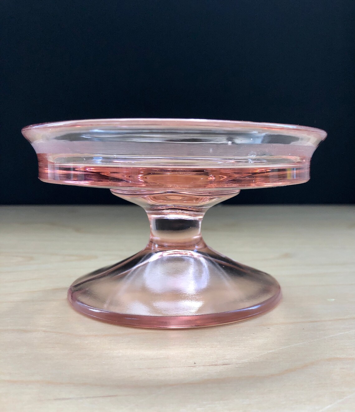 Rare pink depression glass footed candy / dessert dish / Etsy