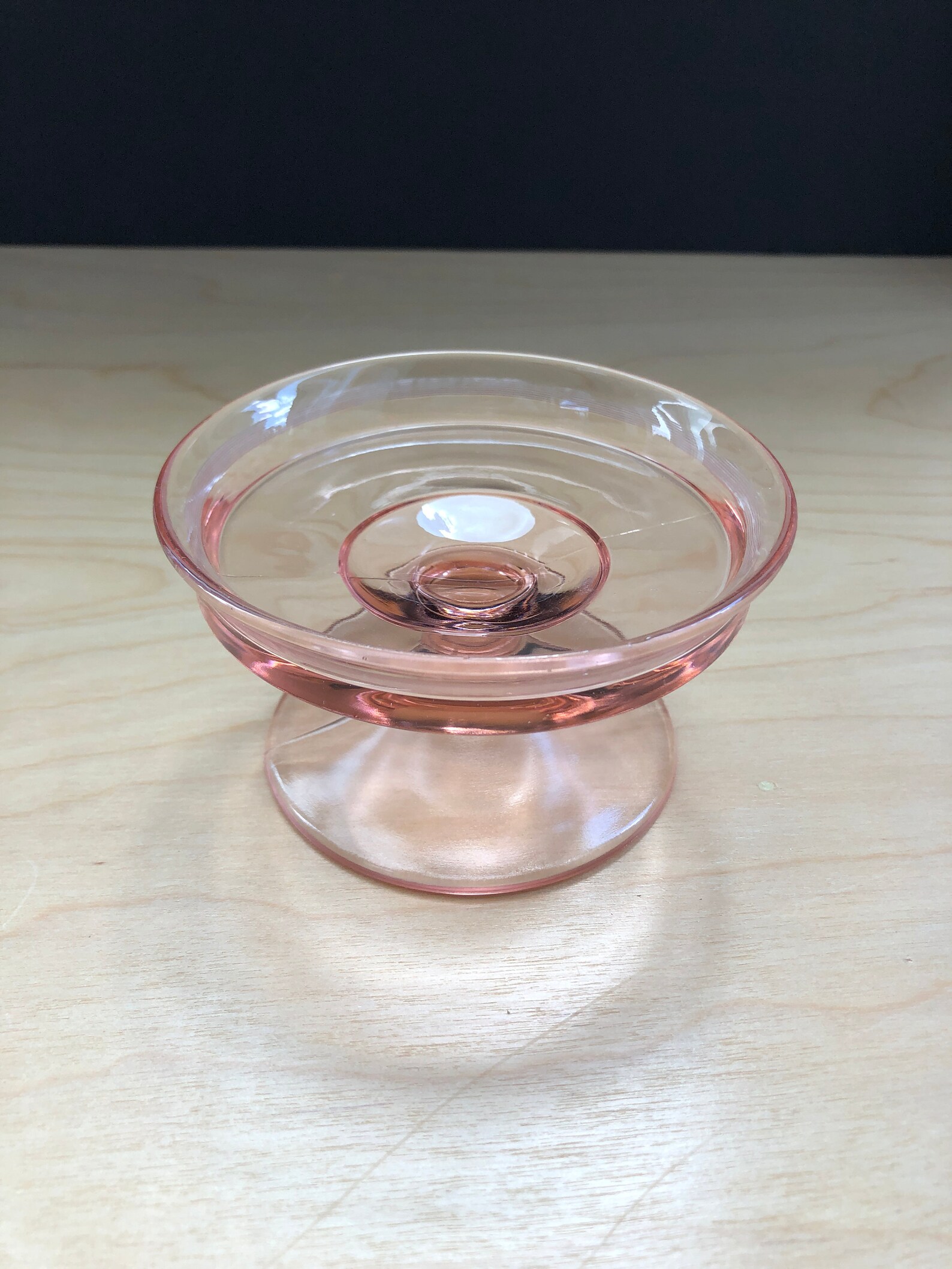 Rare pink depression glass footed candy / dessert dish / Etsy