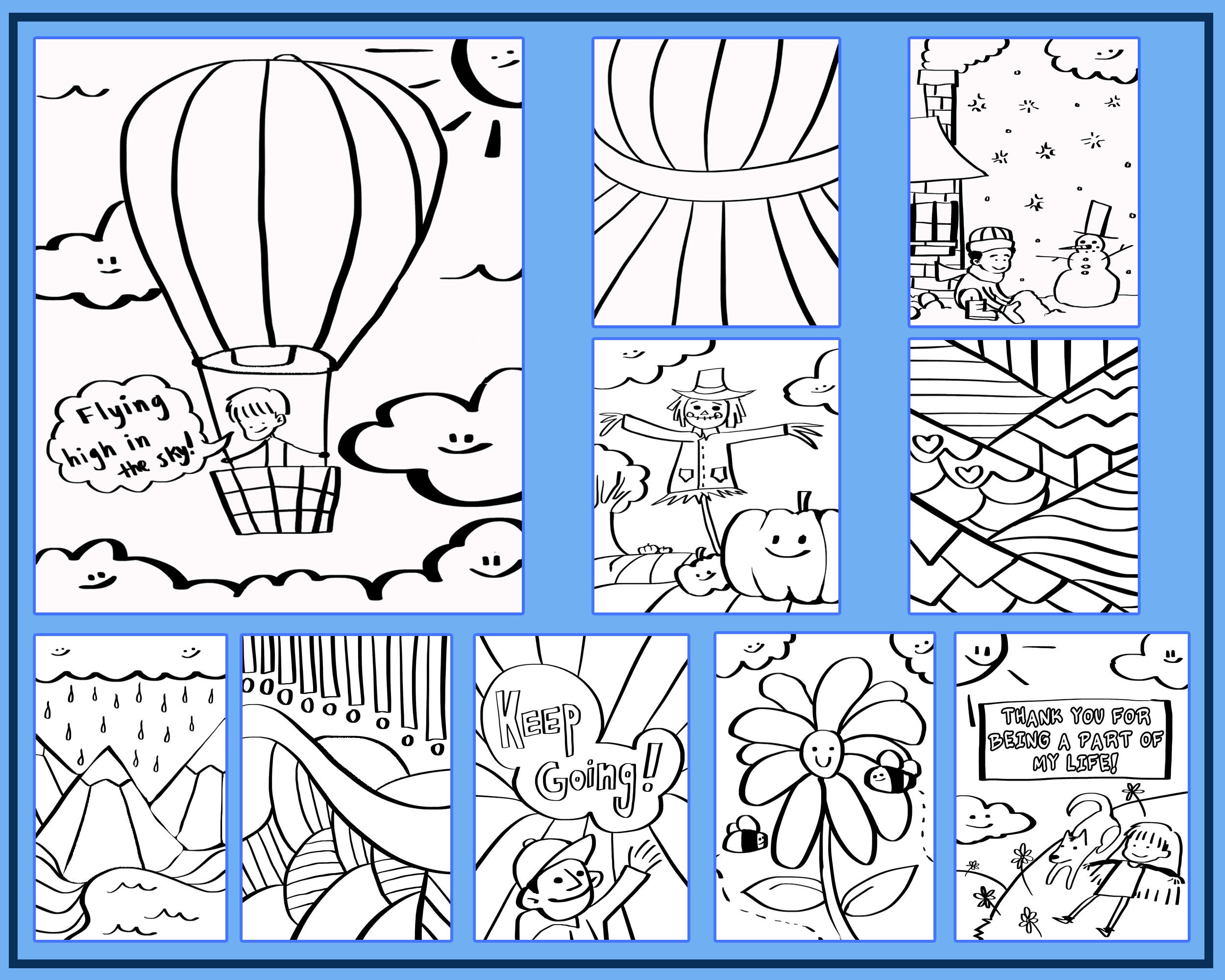 Printable PDF Coloring Pages: Calming Kiddos All | Etsy