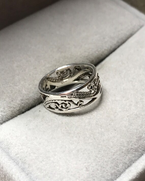 Leaf Ring, Sterling Silver Pinky Ring, Delicate F… - image 4