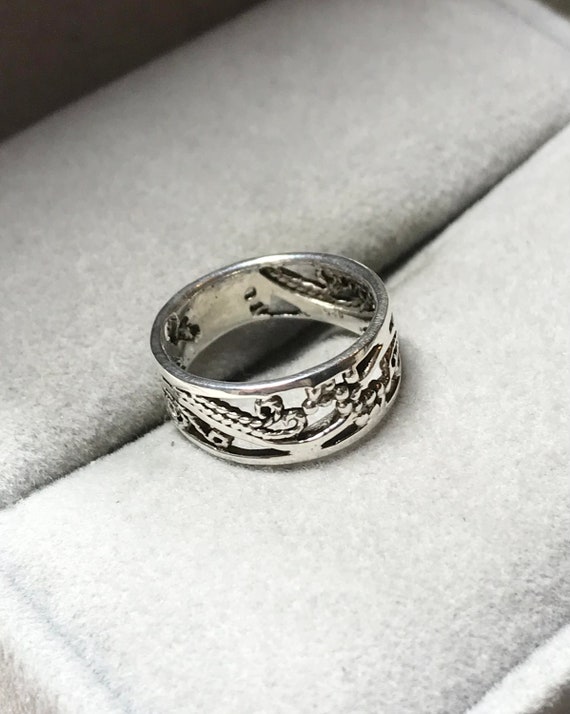 Leaf Ring, Sterling Silver Pinky Ring, Delicate F… - image 9