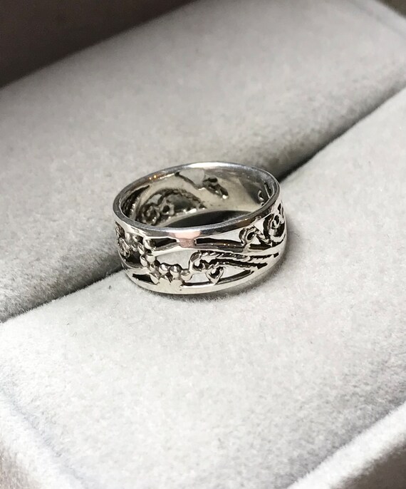 Leaf Ring, Sterling Silver Pinky Ring, Delicate F… - image 8