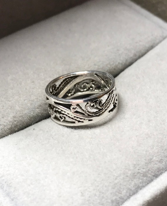 Leaf Ring, Sterling Silver Pinky Ring, Delicate F… - image 7