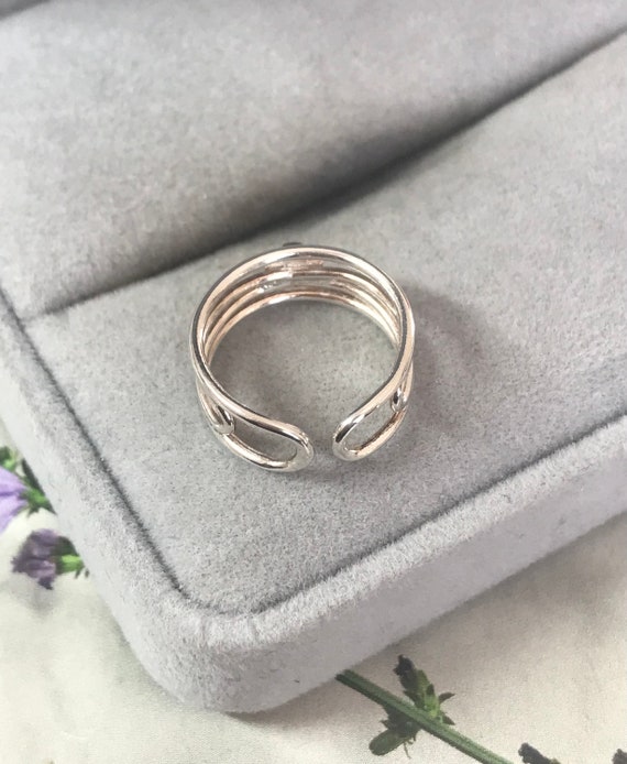 Pretty Cross Adjustable Ring, Sterling Silver Sma… - image 6