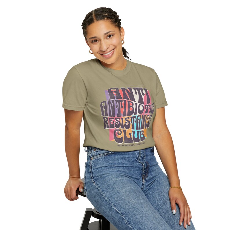 Anti Antibiotic Resistance Club Distressed Comfort Colors T-shirt, Funny Pharmacy Shirt, Infectious Disease Nurse Shirt, ID Pharmacist Tee image 4