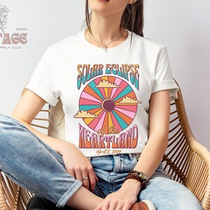 Retro Distressed Sonnenfinsternis des Heartland Comfort Colors T-Shirt, Sonnenfinsternis Shirt, April Weg der Totalität, Sonnenfinsternis 2024