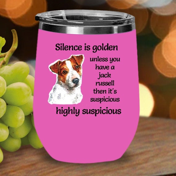 Jack Russell Wine Tumbler Jack Russell Terrier Gifts Under Etsy