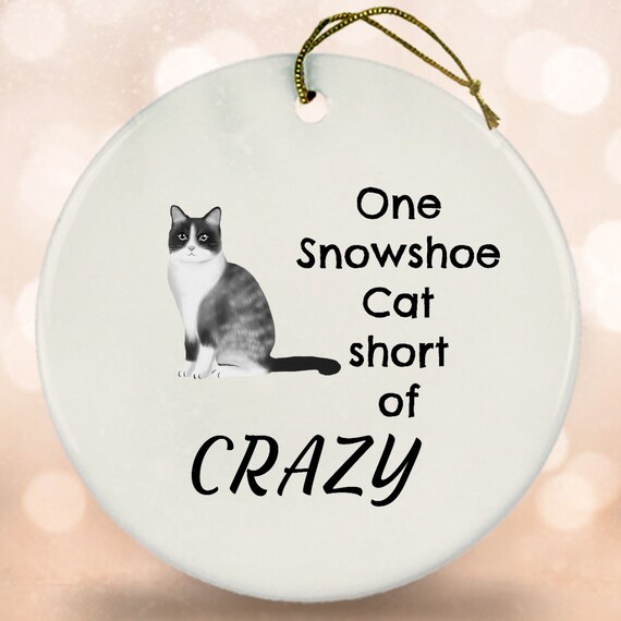Snowshoe Cat Ornament, Snowshoe Cat Gifts for Women, Gifts for