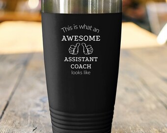 Assistant coach tumbler, assistant coach gift, for men, for women, coach thank you gift, Coach Appreciation, Gift for Coach, soccer, swim