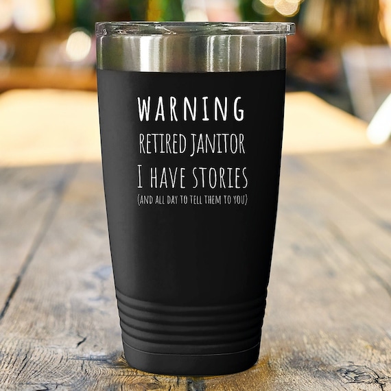 Janitor Tumbler, Janitor Retirement Gifts for Men, Funny Gifts for Janitors Under  30 Dollars, Farewell Gifts for Coworkers Women, 