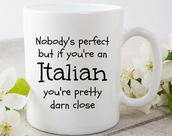 Italian mug, funny italian gifts, hot chocolate mug, italy themed gifts for nonna,