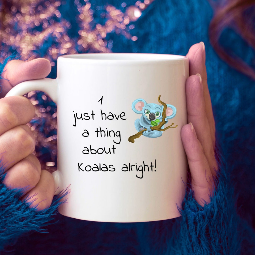 Mug Personnalisé Koala - Cadeau Pour Amoureux Des Koalas - Céramique, Lavable Lave-vaisselle Et Micro-ondes