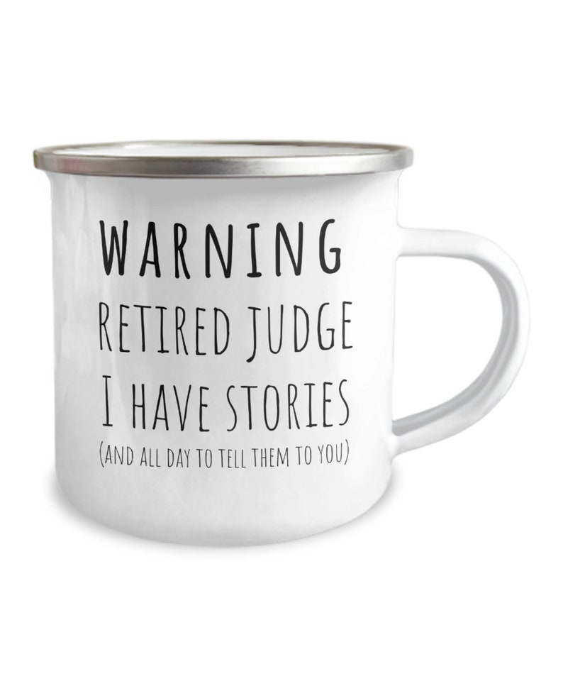 Retired Judge Enamel Mug, Judge Retirement Gifts, Gift for Judges, Judge Gifts for Men, for