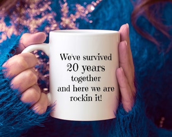 20th anniversary mug, Happy 20th anniversary gifts, 20 year anniversary gift for couple, Partnership gift, Man 20th wedding anniversary gift