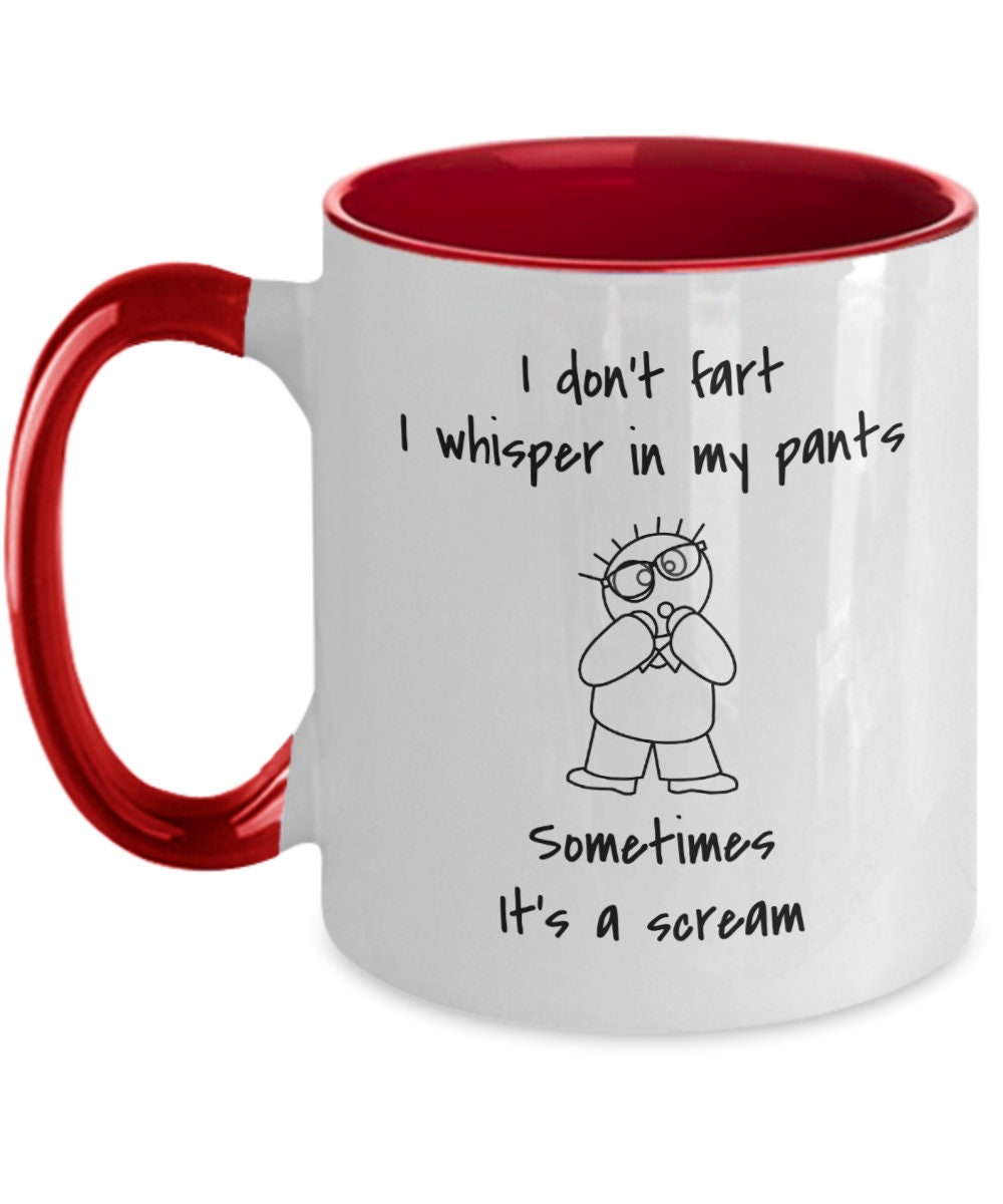 Farty Pants Funny White 10oz Novelty Birthday Gift Mug