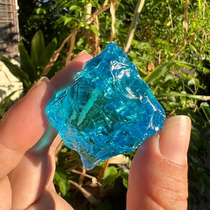 Andara Crystal &quot;Cosmic Cube&quot; Electric Blue African Monatomic Crystal