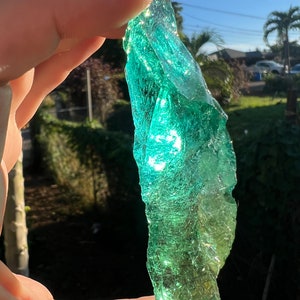 Andara Monatomic Crystal &quot;Enlightened Aloha/Love” Blue and Seafoam Green with Inclusions