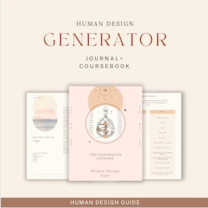 Human Design Generator Journal, nu met 80 pagina's! | Human Design-grafiek | Lezen van Human Design-diagrammen | Leer Human Design | Type en strategie