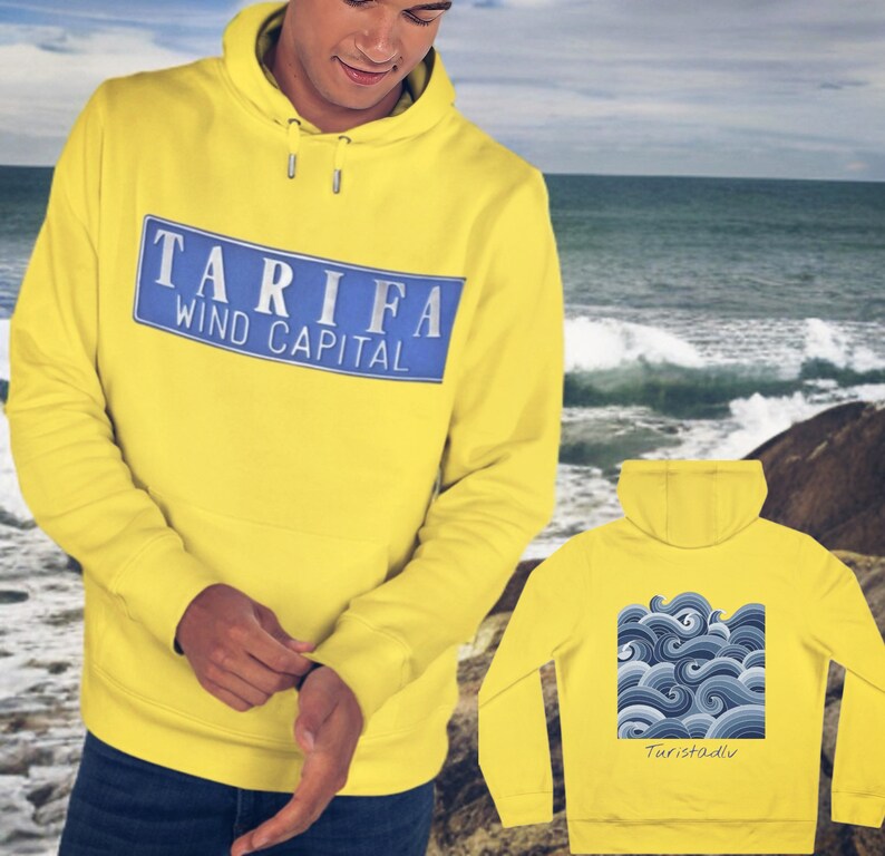 Surfer-Sweatshirt, Traveler-Sweatshirt, Herren-Sweatshirt, Damen-Sweatshirt, Pullover, Traveler-Kleidung, Surf-Kleidung, Strand Yellow Fizz