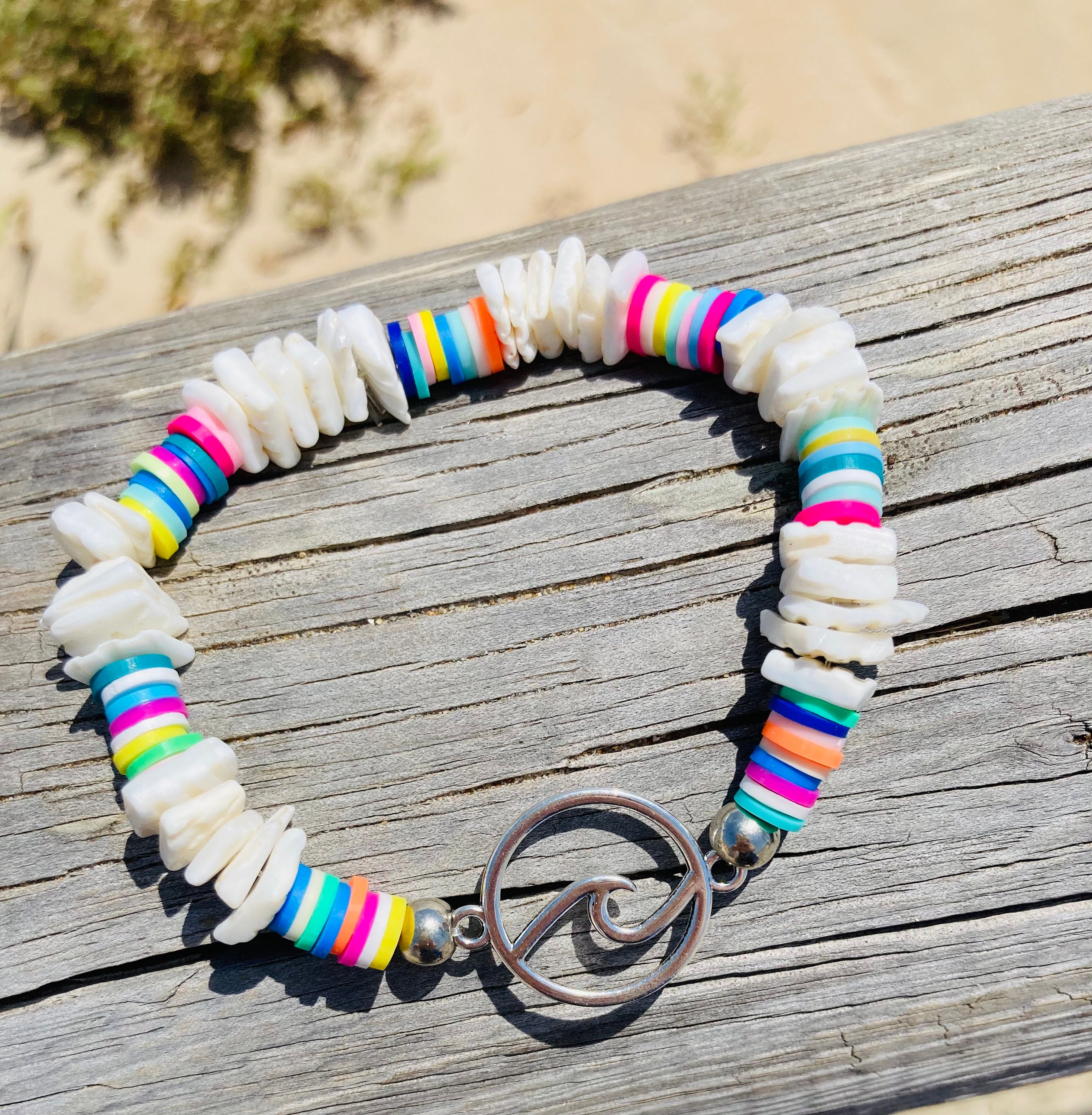 Surfer bracelet.Wave bracelet bead bracelet elastic Etsy