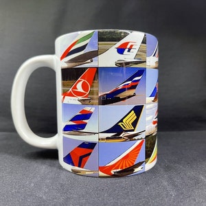 Aviation Aircraft tails custom printed 11oz Coffee Mug/Cup