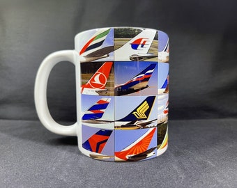 Aviation Aircraft tails custom printed 11oz Coffee Mug/Cup