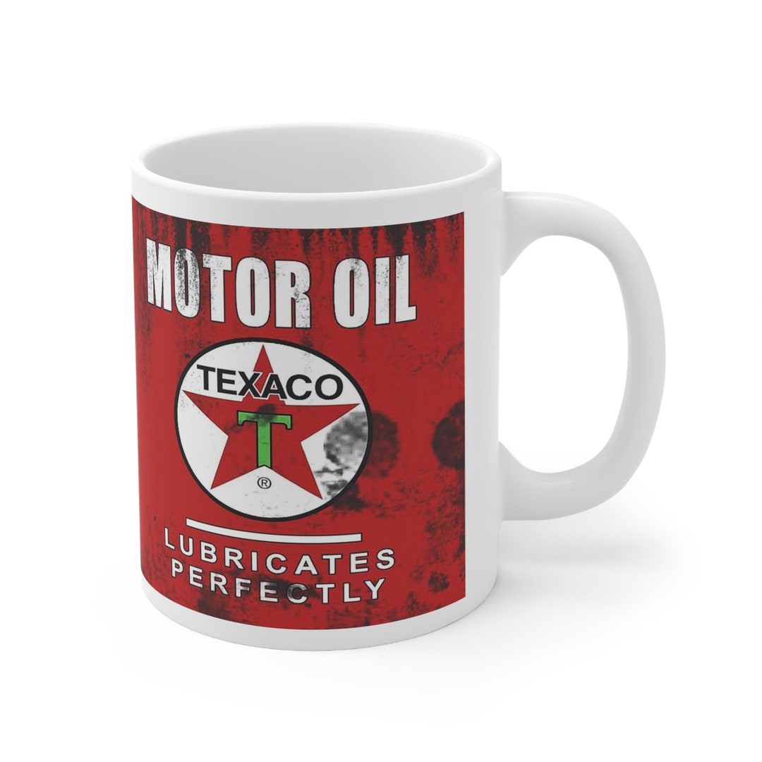 Vintage Texaco Motor Oil Coffee Mug Retro Texaco Collectible Classic Gas Station Memorabilia