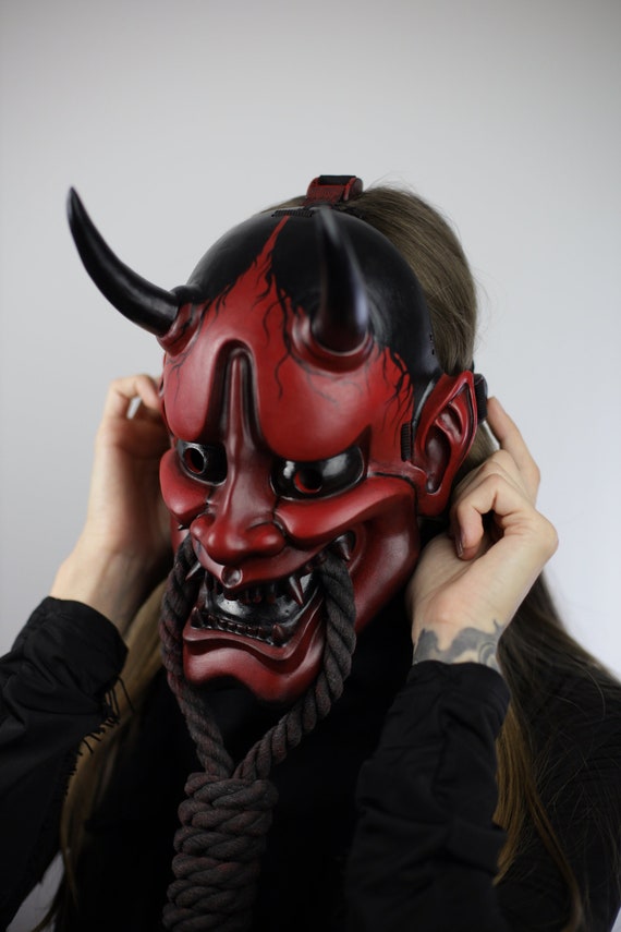 Hannya Japanese Mask Oni Demon Mask Samurai Ninja Mask Theatre Etsy