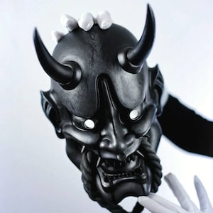 Hannya mask Japanese mask wall decor mask Theatre Noh Mask Kabuki mask Oni demon Mask full face mask Halloween mask Tengu mask demon hannya