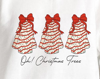 Oh Christmas Tree Svg, Christmas Tree Cake Png, Christmas Tree Svg, Christmas Svg, Christmas Snack Svg, Christmas Tree Coquette Bow Svg