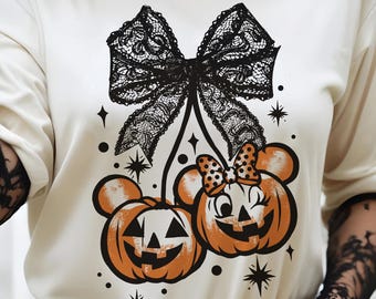 Pumpkin Bow Png, Pumpkin Miickeyy Png, Cherries Pumpkin Png, Pumpkin Season Png, Fall Coquette Bow, Halloween Girly Png, Fall Lace PNG