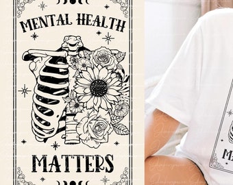 Mental Health Matters Svg Png, Women Inspirational Svg, Mental Health Svg, Anxiety Shirt, Recreational Therapy Svg, Women Mental Health Svg