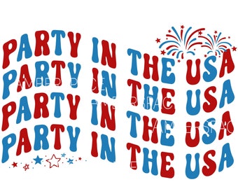 Party In The USA Png Svg, 4th Of July svg, Fourth of July SVG, Independence Day Svg, America png, Patriotic svg,Usa svg cut file sublimation