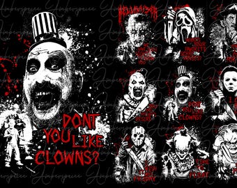 9 Halloween Horror Movie Killers PNG, Halloween Png, Halloween Horror Friends Png, Horror Movie Png, Friends Halloween Png Shirt Design