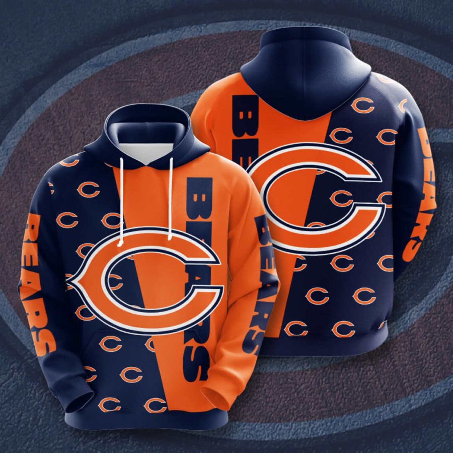 Chicago Bears Custom Hoodie 3DSweater Pullover Sportswear Etsy
