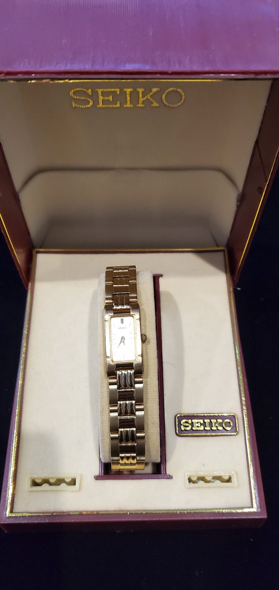 Vintage Seiko 2E20-7340 Gold Quartz Ladies Watch NOS - Etsy